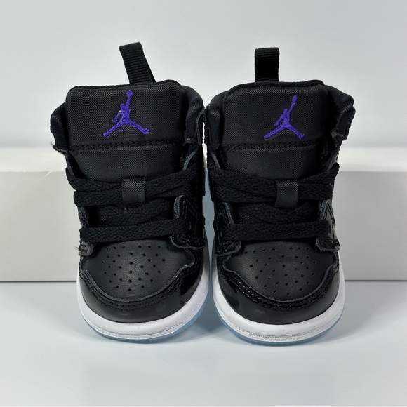NIKE 1 MID SE TD SPACE JAM INFANTS BABY TODDLER SHOES SIZE 2C ICY BLUE SOLE NEW - Picture 2 of 10